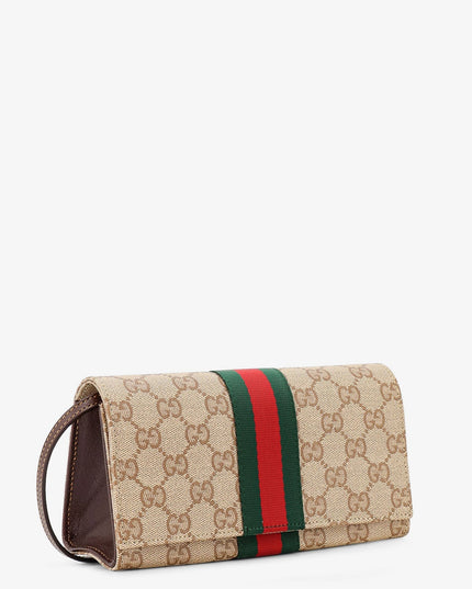 GG fabric shoulder bag with Nastro Web detail