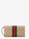 GG fabric shoulder bag with Nastro Web detail