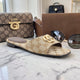 GUCCI GG Denim Sandalen mit metallenem Horsebit