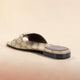 GUCCI GG Denim Sandalen mit metallenem Horsebit