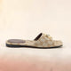 GUCCI GG Denim Sandalen mit metallenem Horsebit