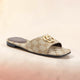 GUCCI GG Denim Sandalen mit metallenem Horsebit