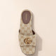 GUCCI GG Denim Sandalen mit metallenem Horsebit