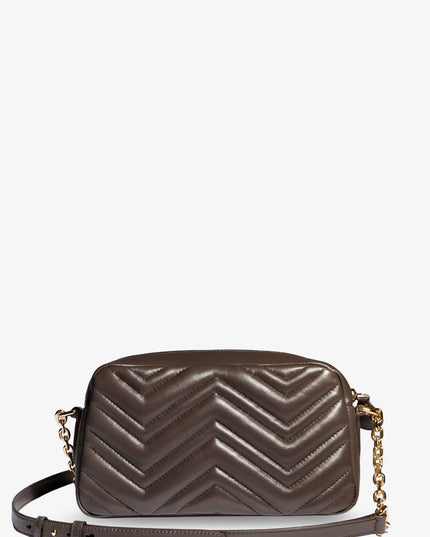 GG Marmont Camera bag leather crossbody bag with chevron stitching