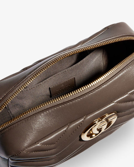 GG Marmont Camera bag leather crossbody bag with chevron stitching