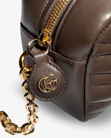GG Marmont Camera bag leather crossbody bag with chevron stitching