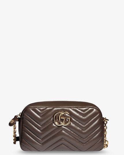 GG Marmont Camera bag leather crossbody bag with chevron stitching