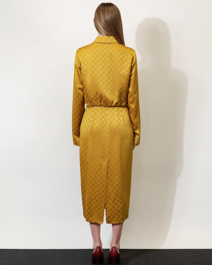 GG satin Chemisier Dress