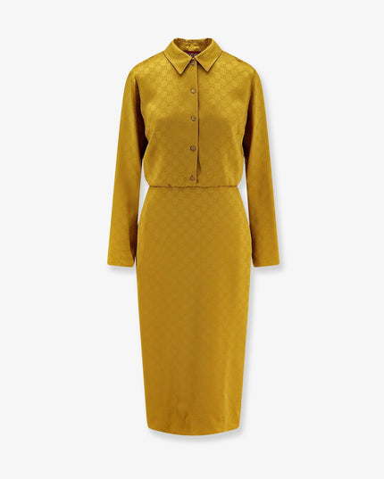 GG satin Chemisier Dress