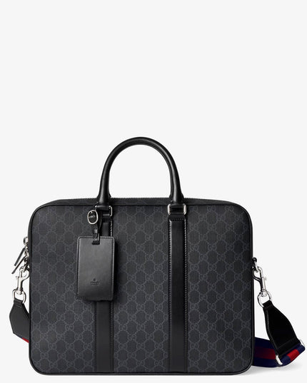 GG Supreme fabric and leather briefcase