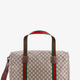 GG Supreme Fabric and leather travel bag with Web detail