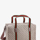 GG Supreme Fabric and leather travel bag with Web detail