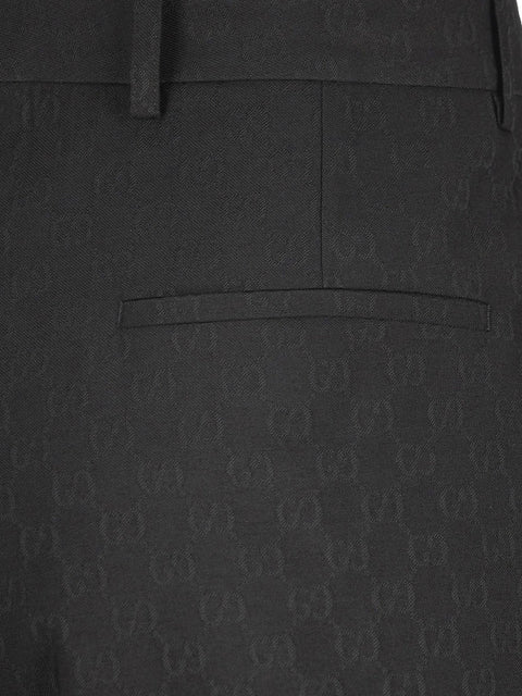 GG wool blend trousers