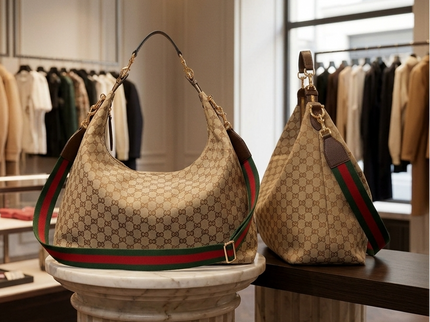 Gucci Schultertasche Brera GG Large aus Canvas