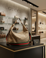 Gucci Schultertasche Brera GG Large aus Canvas
