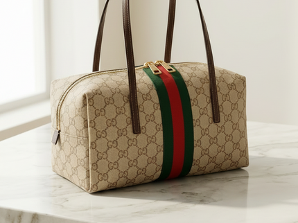 Gucci Melrose Schultertasche GG Fabric – Beige