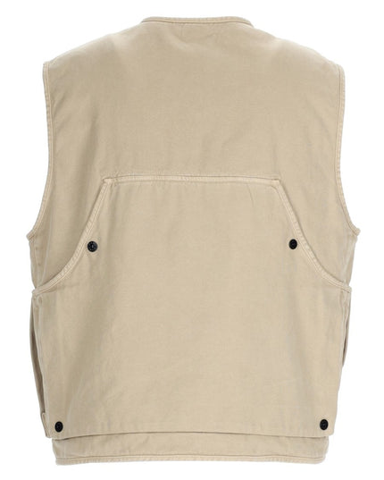 GILET OVERSIZE CON PATCH LOGO