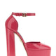 GLOSSY LEATHER PLATFORM PUMPS
