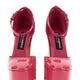 GLOSSY LEATHER PLATFORM PUMPS