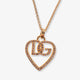 Gold brass necklace with rhinestones