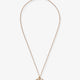 Gold brass necklace with rhinestones