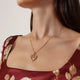 Gold brass necklace with rhinestones