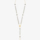 Gold brass rosary with natural stones