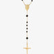 Gold brass rosary with natural stones