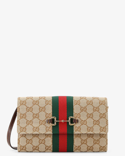 Gucci Horsebit Web GG fabric wallet