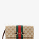 Gucci Horsebit Web GG fabric wallet