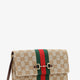 Gucci Horsebit Web GG fabric wallet