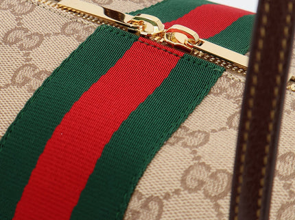 Gucci Melrose Schultertasche GG Fabric – Beige