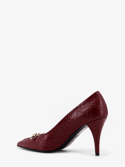 Gucci Rosso Ancora GG leather décolleté