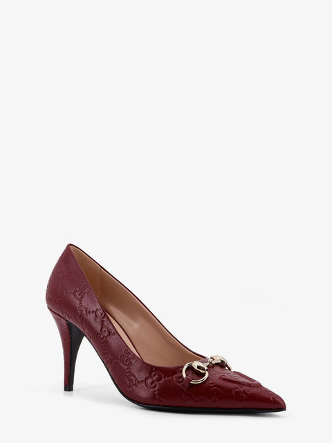 Gucci Rosso Ancora GG leather décolleté