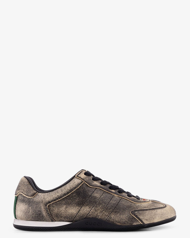 👟 Gucci – Shift Délavé Leather Sneaker | Schwarz (Black)