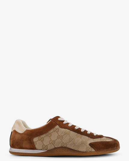 👟 Gucci – Shift Suede Sneaker mit GG Supreme Fabric | Braun (SUND)