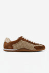 👟 Gucci – Shift Suede Sneaker mit GG Supreme Fabric | Braun (SUND)