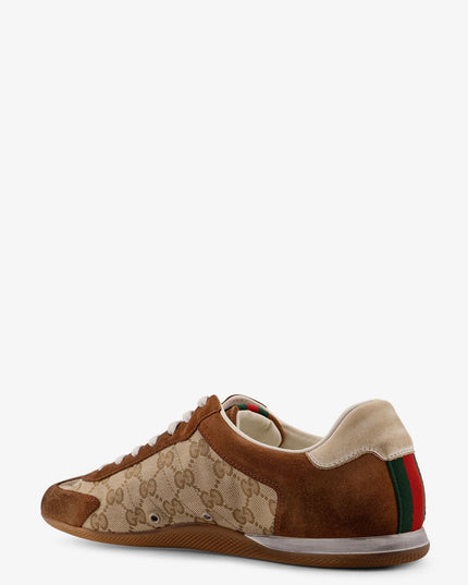 👟 Gucci – Shift Suede Sneaker mit GG Supreme Fabric | Braun (SUND)