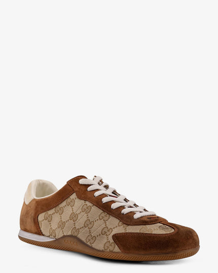 👟 Gucci – Shift Suede Sneaker mit GG Supreme Fabric | Braun (SUND)