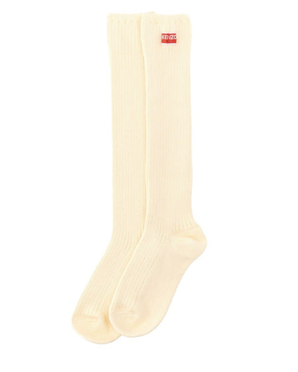 HIGH SOCKS WITH LOGO PATCH