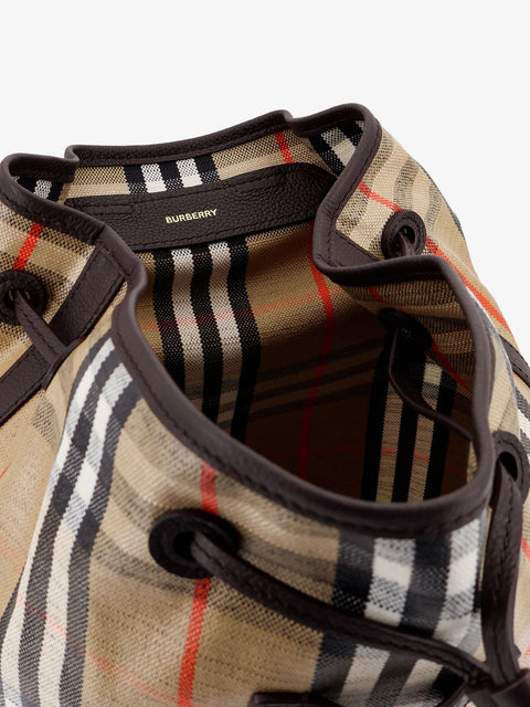 Highlands coated canvas backpack with front logo