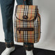 Highlands coated canvas backpack with front logo