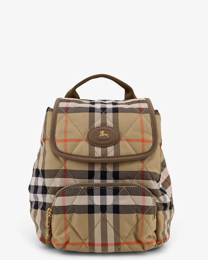 Horseshoe nylon backpack with check pattern