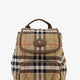 Horseshoe nylon backpack with check pattern