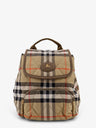 Horseshoe nylon backpack with check pattern