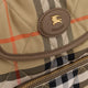 Horseshoe nylon backpack with check pattern
