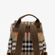 Horseshoe nylon backpack with check pattern