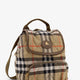 Horseshoe nylon backpack with check pattern