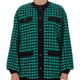 HOUNDSTOOTH TWEED JACKET