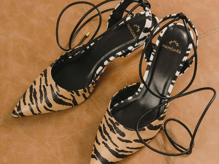 Jaborandi Animal Print Calf Leather Heels – 6.5cm Strappy